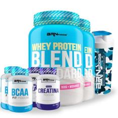 Kit 2x Whey Blend 900g + 2x Premium Creatina 100g + 2x BCAA Fit 100g T
