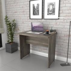 Escrivaninha Mesa De Escritório 0,80m Tampo 30mm Work30 Carvalho Dark