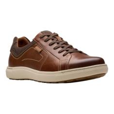 Clarks Tênis masculino de renda Mapstone, Couro bronzeado, 42