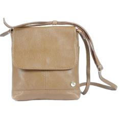 Bolsa Aline Feminina Transversal Em Couro Caramelo