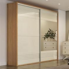 Guarda Roupa 100% MDF Casal 2,23m com 2 portas de correr e espelho TW6