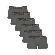 Kit 6 Cuecas Zorba Boxer Plus 717 Chumbo - G, Chumbo, G