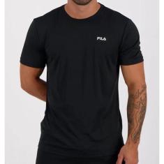 Camiseta Fila Basic Sports Polygin Masculina - Preta-Masculino