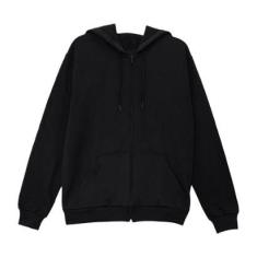 Moletom Aveloz Zíper Preto-Unissex