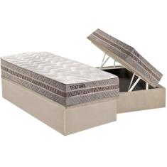 Cama Box Baú Solteiro: Colchão Molas MasterPocket Ensacadas Paropas Te