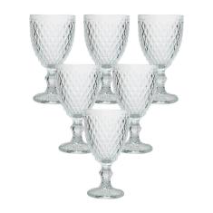 Conjunto de 6 Taças em Vidro Transparente Bico de Abacaxi 300 ml - Casambiente
