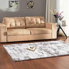 Tapete Super macio Apolo Casa Dona Cinza 100x150cm