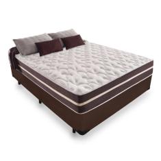 Cama Box Casal + Colchão De Molas - Anjos - Classic Superlastic 138cm Cor:marrom