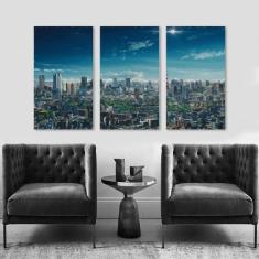 Kit 03 Quadros Decorativos Arte Quadro Cidade Grande