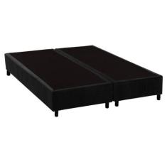 Cama Box Base King Universal Suede Black (186x198x20) - Costa Rica - A