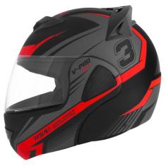 Capacete Escamoteável Pro Tork V-pro Jet 3, 58, VERMELHO