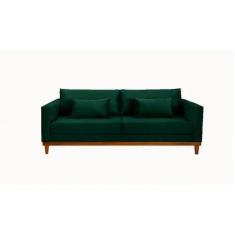 Sofá Chesterfield London Suede Verde Musgo - Novo Encanto