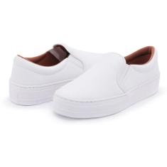 Tênis Slip on Feminino Casual Basic Branco - Tenehi, 35