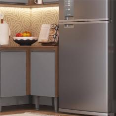 Balcão para Cozinha 40cm 1 Porta Athena Móveis Freijo /Cinza