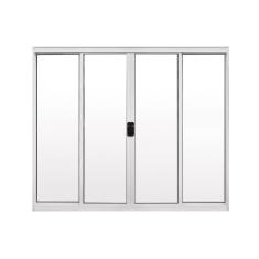 Janela 4 Folhas De Correr s/ Grade 1.00 X 1.50 Alumínio Branco Linha Modular - Hale