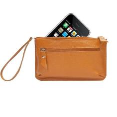 Bolsa Clutch Carteira de Mão Feminina em Couro Legítimo Madamix, Caram