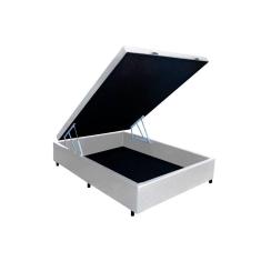 Cama Box Baú Casal Universal Courano White 138x188x35cm Branco A Costa Rica