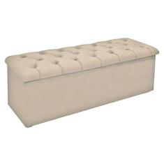 Recamier De Quarto Queen Size Lotus Suede Bege Simbal