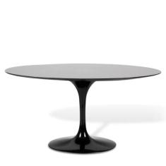 Mesa de jantar Tulipa Saarinen Oval 120x80 cm Madeira Base Preta - Eer