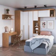 Guarda-roupa Solteiro Modulado 6 Peças Infinity - Móveis Castro