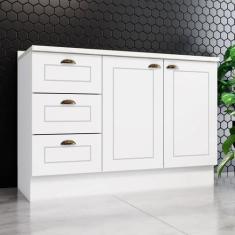 Balcão para Cozinha 3 Gavetas 2 Portas com Tampo Emily - Espresso Móve