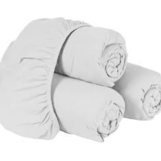 Lençol Casal Malha Avulso 100% Algodão Antialérgico Cinza