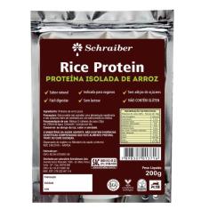 Rice Protein - Proteína Isolada De Arroz - 200G - Schraiber