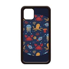 Deep Sea Cuttlefish Caranguejo água-viva para iPhone 12 Pro Max Capa para Apple Mini Mobile Case
