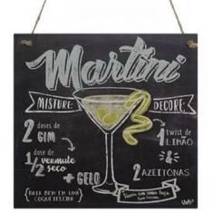 Quadro decorativo 18x18 - dry martini