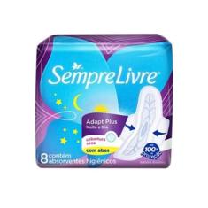 Sempre Livre Adapt Plus Noite E Dia Seca C/Abas C/8 Absorvente