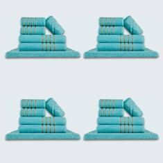 Jogo De Toalhas 24 P?s Cole??o Montreal 100% Algod?o Verde