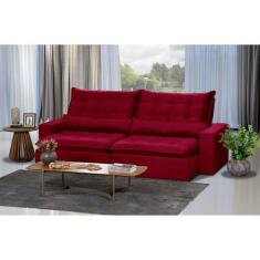 Sofá Modular Ceará 5 Lugares 2.50 MT Retrátil e Reclinável Veludo Sofa