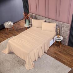 Jogo de Lençol Casal 400 Fios 4 Peças Toque 100% Macio - Charme do Lar