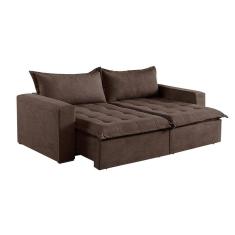 Sofá Cama 5 Lugares Retrátil e Reclinável M-184 Veludo Martins