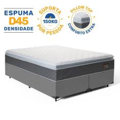 Cama Box com Colchão de Espuma D45 Pillow Top Fort Comfort Queen 158 c