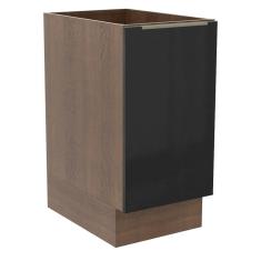 Balcão Madesa Lux 40 cm 1 Porta - Rustic/Preto
