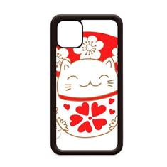 Capa Cherry Blossoms Lucky Fortune Cat Japão para iPhone 11 Pro Max para Apple Mobile Case
