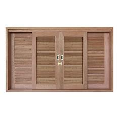 Janela de Correr Veneziana Panorâmica Isabela Revestimentos 120cmx140cmx14cm Cedro Arana