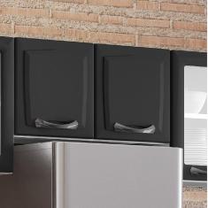 Armário 80cm 2 Portas New Premium Itatiaia Grafite/Branco