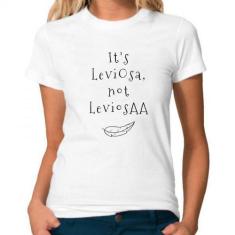 Camiseta Baby Look Feminina Harry Potter It's Leviosa, Not Leviosaa -