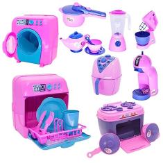 Kit Cozinha Infantil Air Fryer Batedeira Fogão Panela 20pç