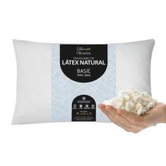 Travesseiro Flocos De Látex Natural Basic 18 Cm Perfil Alto Látex Foam