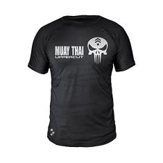 Camisa Muay Thai Caveira War - Dry Fit UV-50+ - Preta