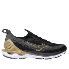 Tênis Mizuno Wave Laser Masculino Preto E Dourado