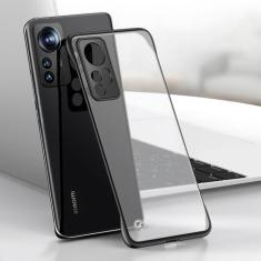 Capa de telefone sem moldura fina e macia de TPU para Xiaomi 10 12X 12S Pro Poco F3 Mi 11 Ultra 11i capa traseira de plástico translúcido fosco, preta, para Poco F3