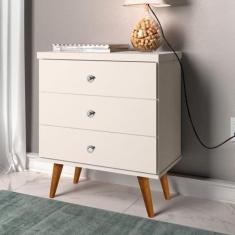 Mesa de Cabeceira 3 Gavetas Status - J&A Móveis