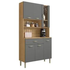 Armário de Cozinha com 1 Gaveta Milão Freijó Gris - CasaH