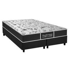 Cama Box King: Colchão Molas Probel Prolastic Sleep + Base Crc Suede Gray(193X203)