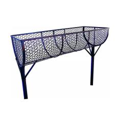 Lixeira de Rua Modelo Tela Moeda Dupla de 100cm