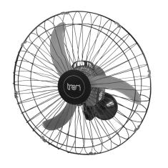 Ventilador de Parede Tron 140W Hélice 52cm 3 Pás Oscilante 60cm Preto Bivolt